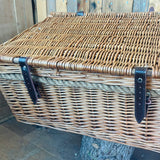 24" Brown Double Steamed Rope Handled Trunk With White Lining