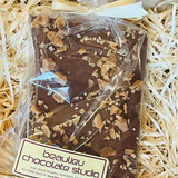 Handmade milk chocolate sea salt caramel new forest bark – Beaulieu Chocolate Studio
