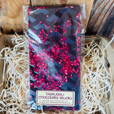 Handmade dark chocolate raspberry bar – Beaulieu Chocolate Studio