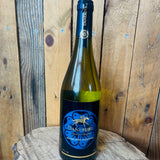 Bottle of Danebury wine on a wooden surface