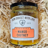 Jar of From Dorset With Love Mango Chutney – artisan Dorset chutney with mango, ginger, and spices.