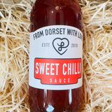 Bottle of From Dorset With Love Sweet Chilli Sauce – artisan Dorset chilli sauce.