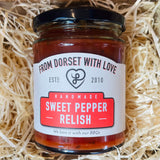 Jar of From Dorset With Love Sweet Pepper Relish – artisan Dorset-made condiment.