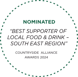 Nominated for 'Best Supporter of Local Food & Drink' in South East Region by Countryside Alliance Awards 2024