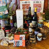 Chalkdown Classic Cuvee, Danebury Madeleine Angevine, B58 Red and 820 London Dry Gin with festive New Forest treats