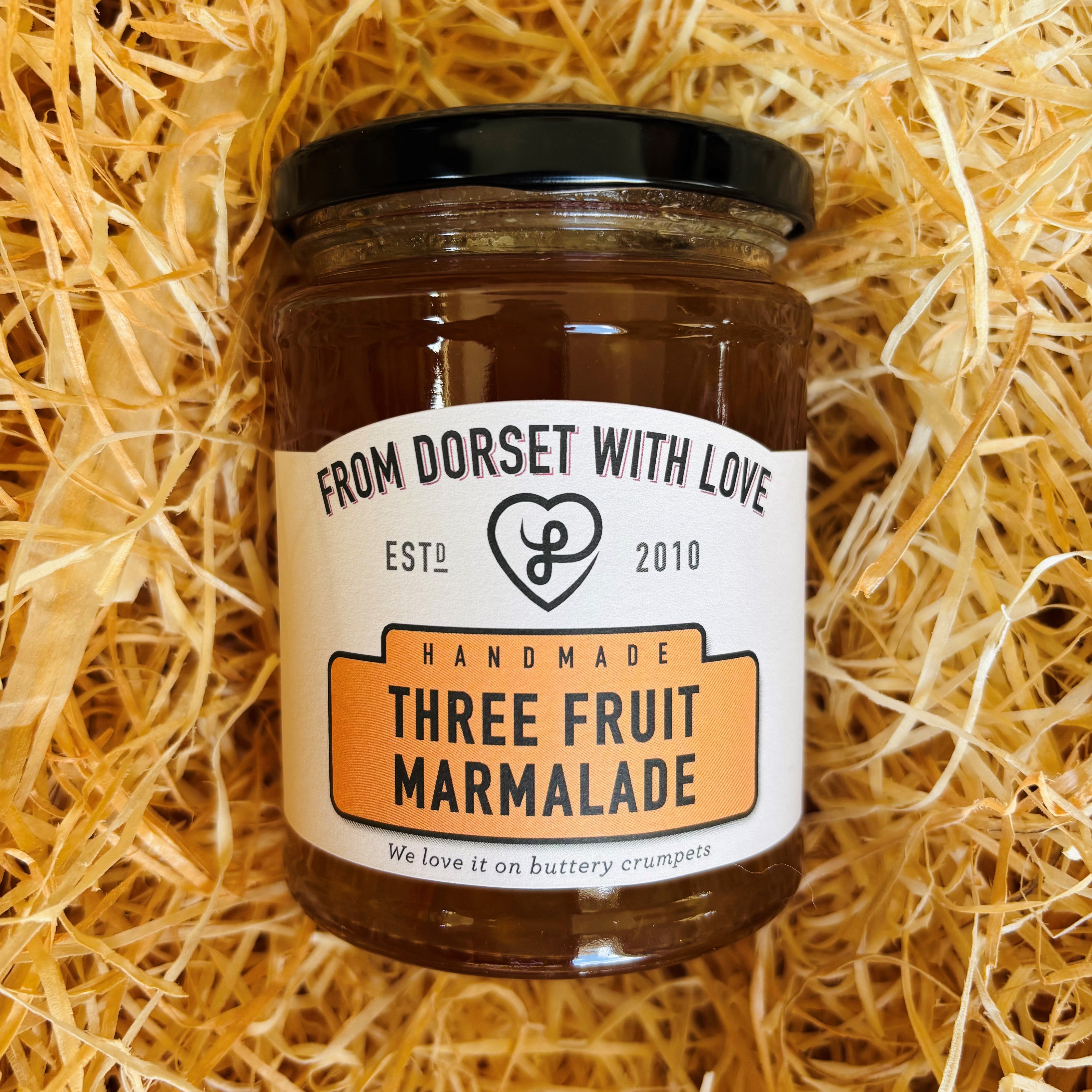From Dorset With Love Three Fruit Marmalade 330g — handmade orange, lemon and grapefruit marmalade from Dorset