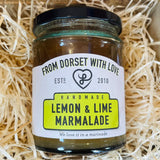 Jar of From Dorset With Love Lemon & Lime Marmalade – artisan Dorset citrus marmalade.