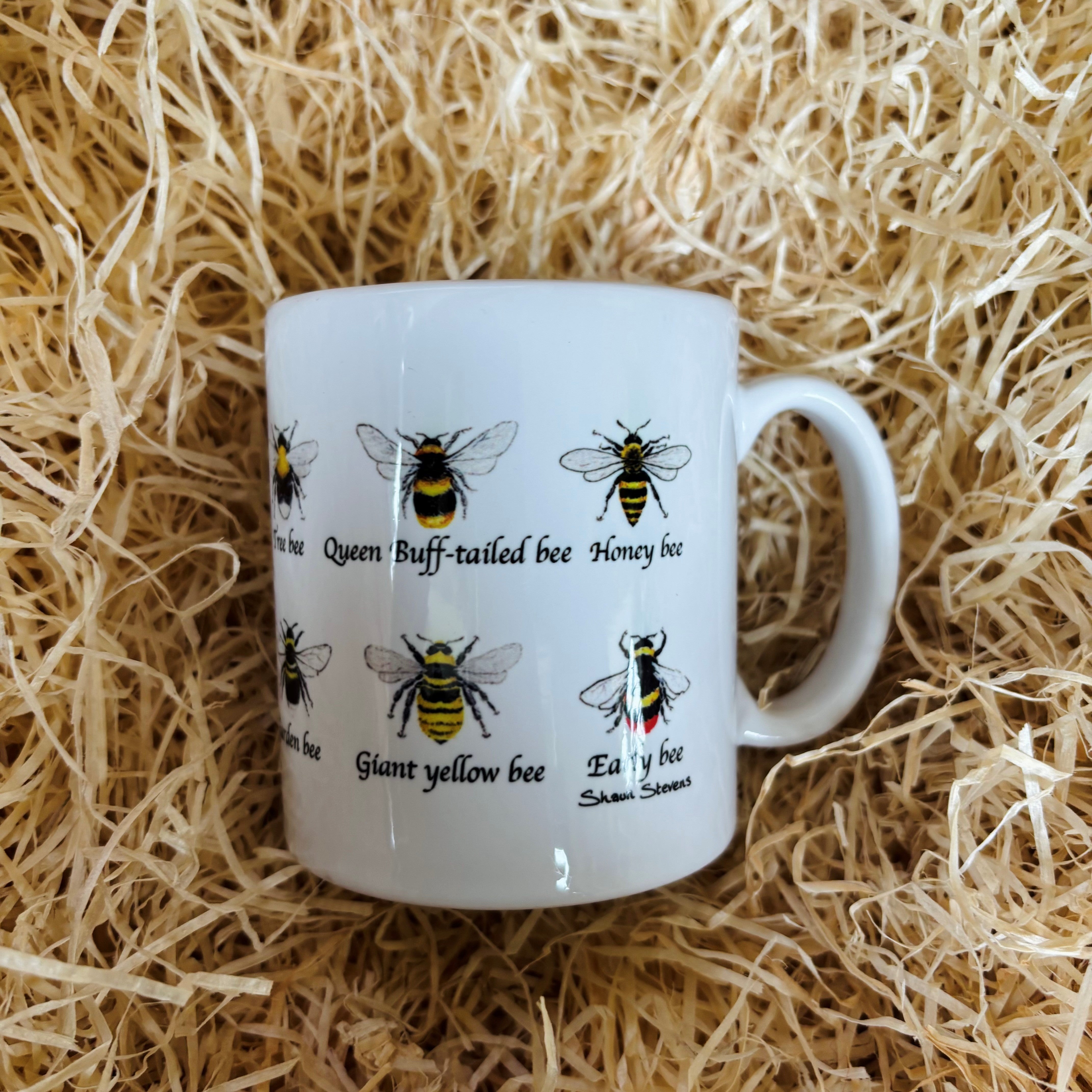 Large Mug illustrated with Bees by Shaun Stevens