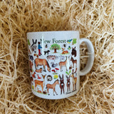 Large Mug illustrated with New Forest Animals by Shaun Stevens