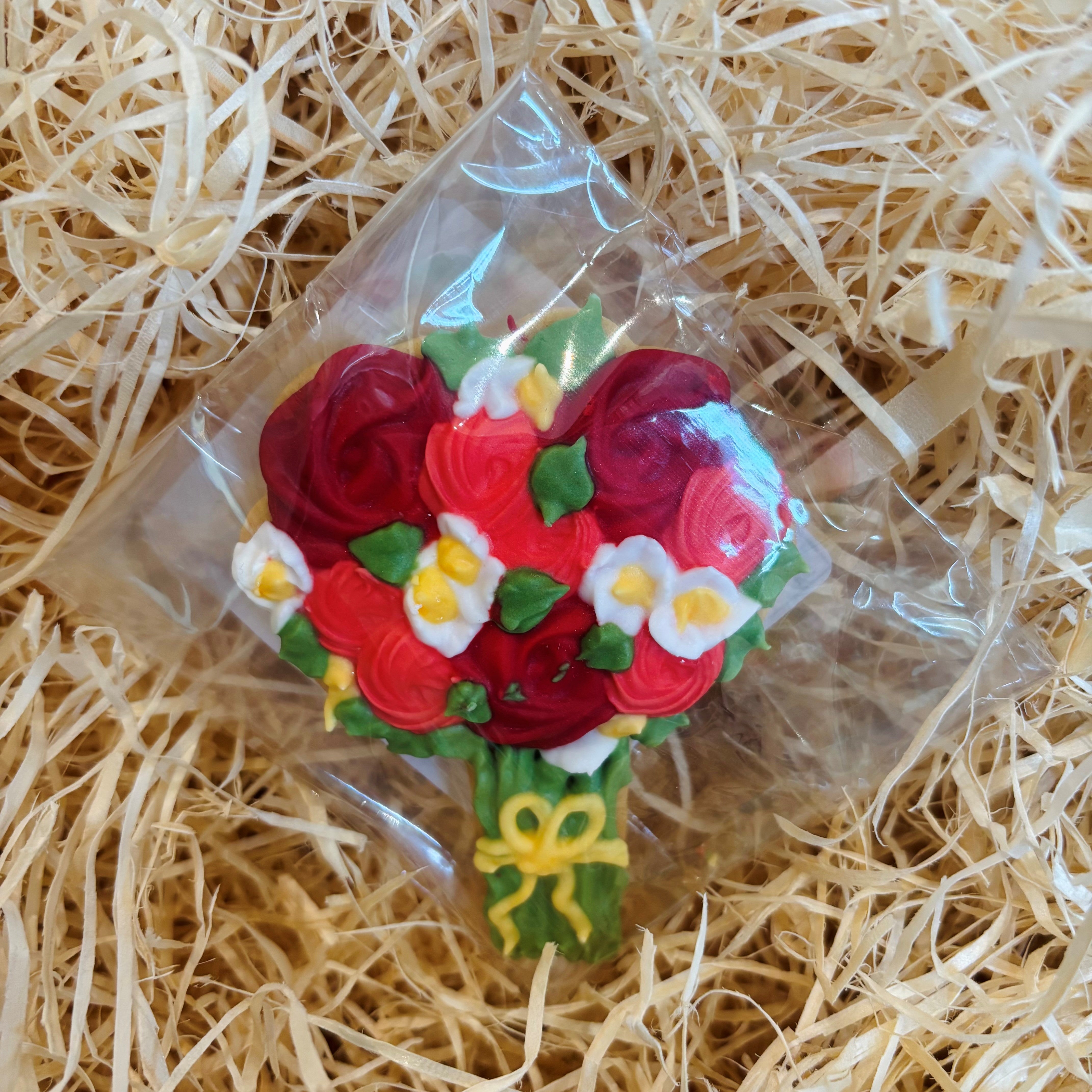 Bouquet of Flowers biscuit hand iced in Romsey