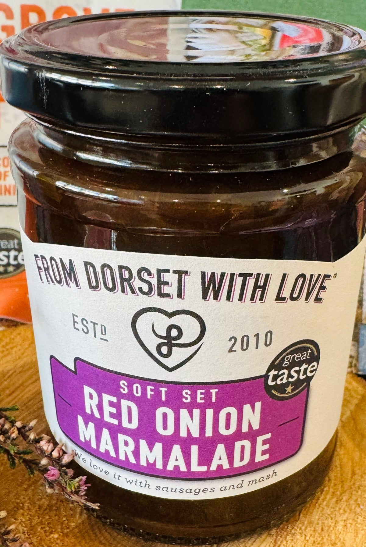 From Dorset With Love handmade Red Onion Marmalade with its Great Taste Award