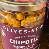 Olives et Al Chipotle Smoky Chilli Nuts 150g, kiln-roasted peanuts, almonds and cashews