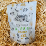 Snack Pack of Ginger Shortbread made in the New Forest