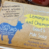 Cyril's Soap Shed Lemongrass and Chamomile handmade goat's milk soap, made in the New Forest with no palm oil or parabens