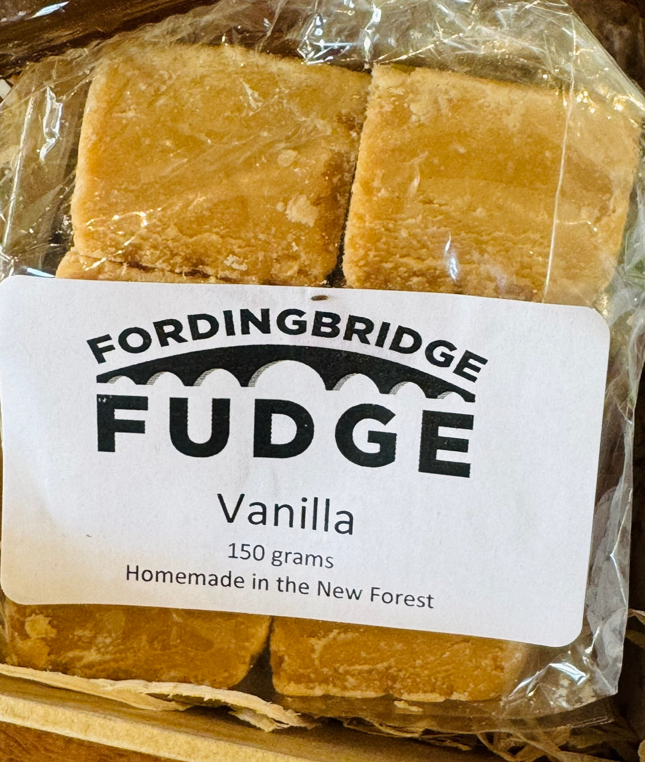 Fordingbridge Fudge Vanilla giftbag 150g, handmade in the New Forest with Guernsey milk and butter