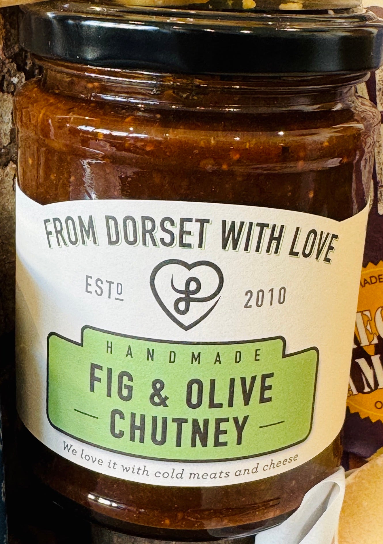 From Dorset With Love handmade Fig & Olive Chutney, lovely with cold meats and cheese