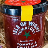 Isle of Wight Tomatoes Sweet & Spicy Tomato & Chilli Jam, blended with ginger and red jalapenos