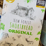 New Forest Shortbread Original giftbox 140g with its World Taste Award Gold and Great British Food Awards 2023 Gold badges