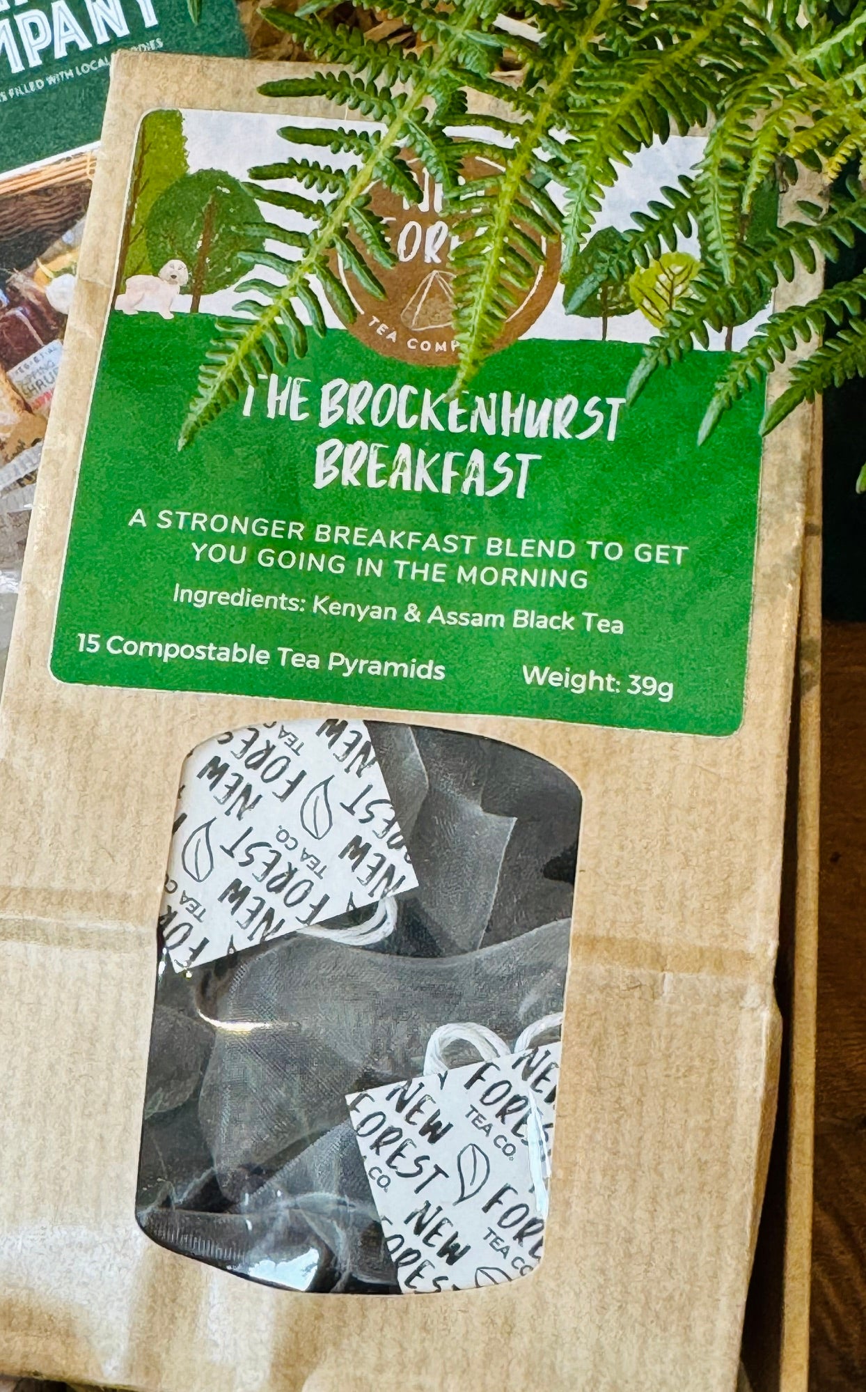 New Forest Tea Company Brockenhurst Breakfast tea with 15 compostable tea pyramids