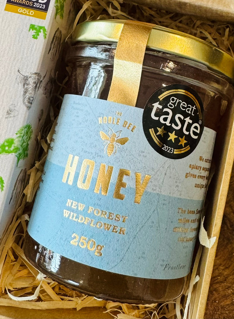 The Noble Bee New Forest Wildflower Honey 250g with its Three Star Great Taste Award