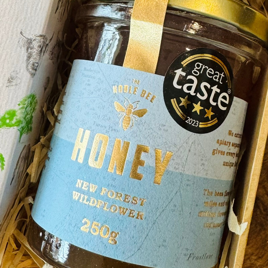 The Noble Bee New Forest Wildflower Honey 250g with its Three Star Great Taste Award
