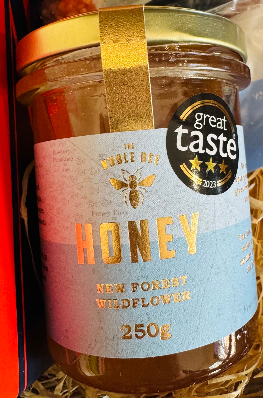 The Noble Bee New Forest Wildflower Honey 250g with its Three Star Great Taste Award 2023