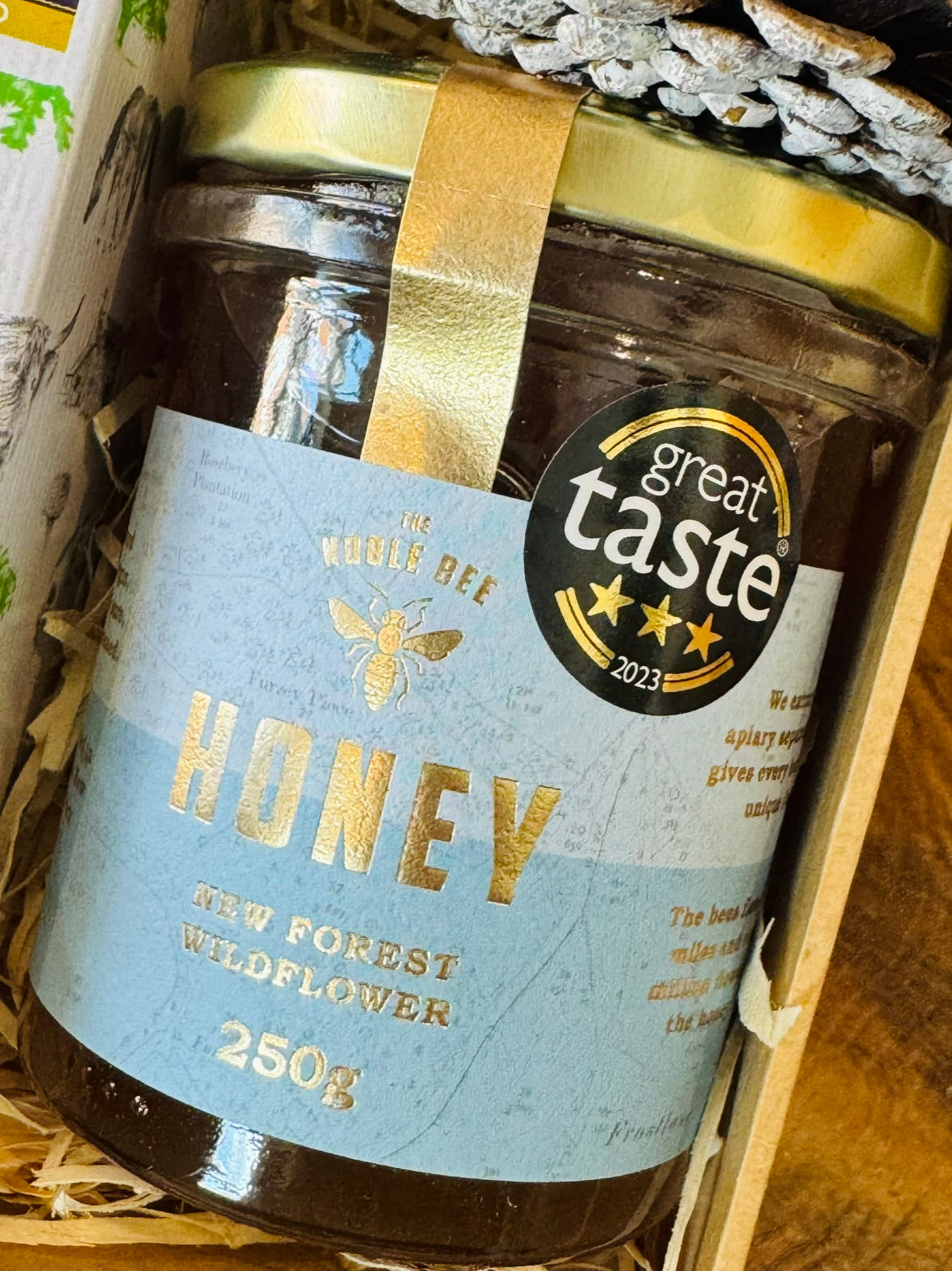 The Noble Bee New Forest Wildflower Honey 250g with its Three Star Great Taste Award