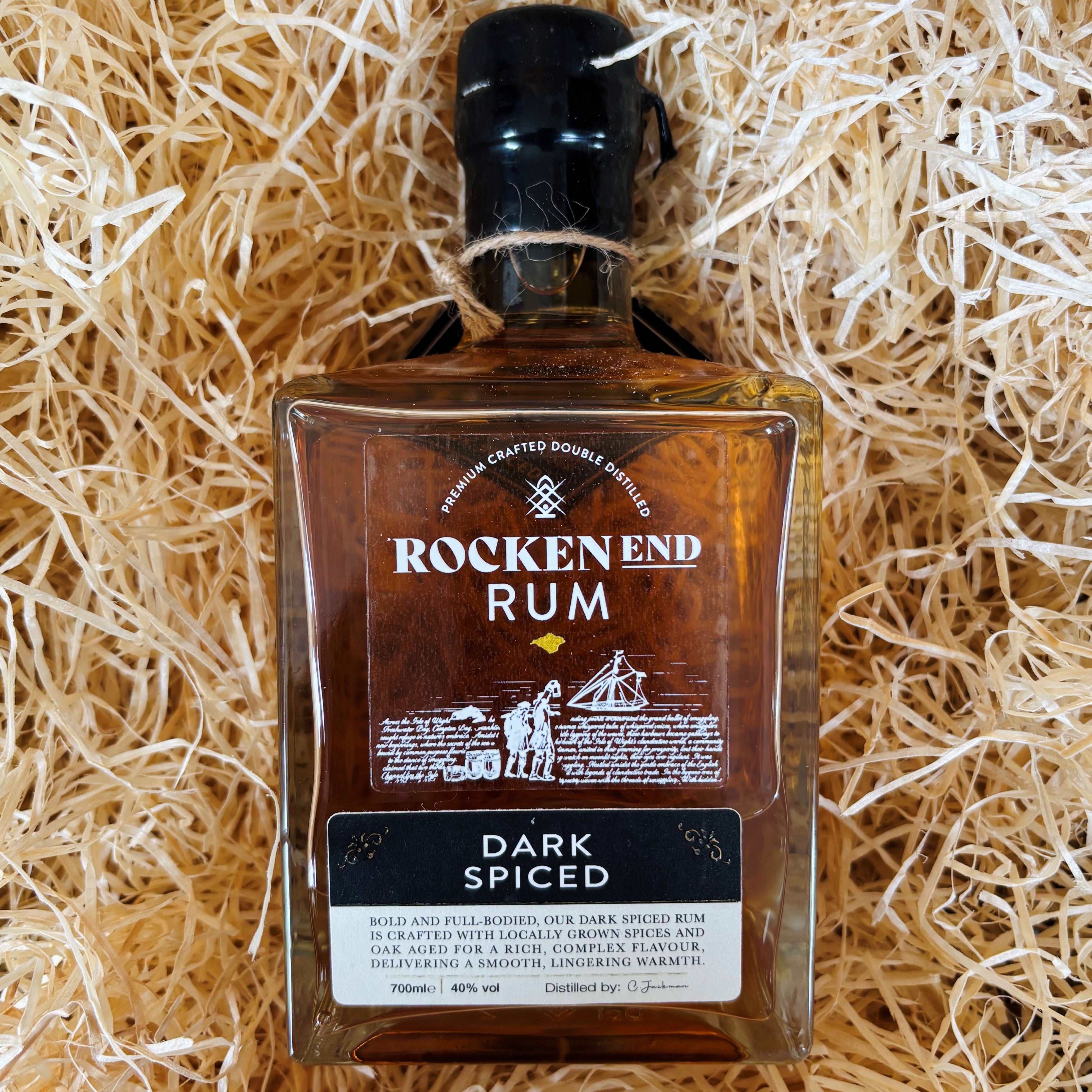 Dark Spiced Rum distilled on the Isle of Wight 