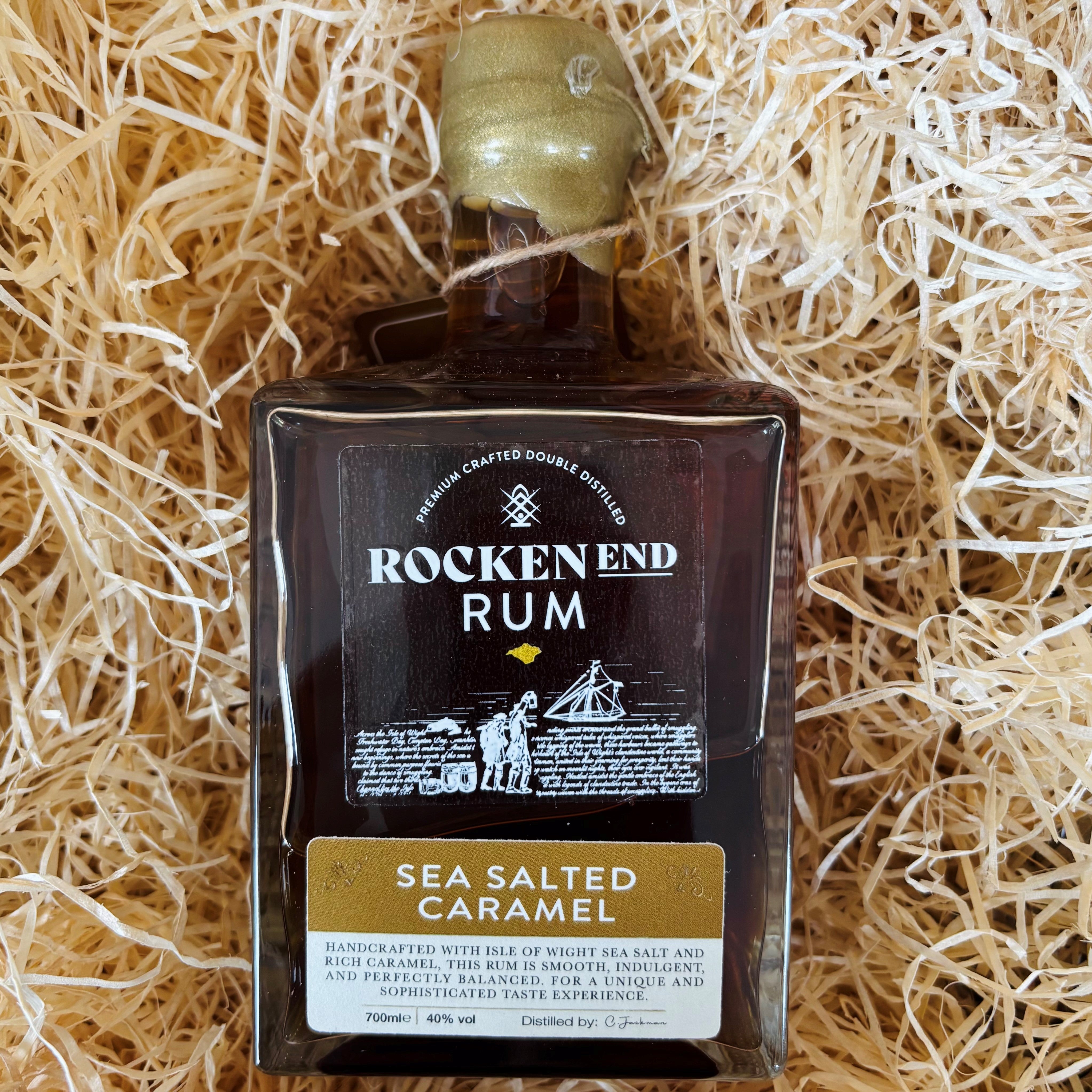 Sea Salted Caramel Rum distilled on the Isle of Wight