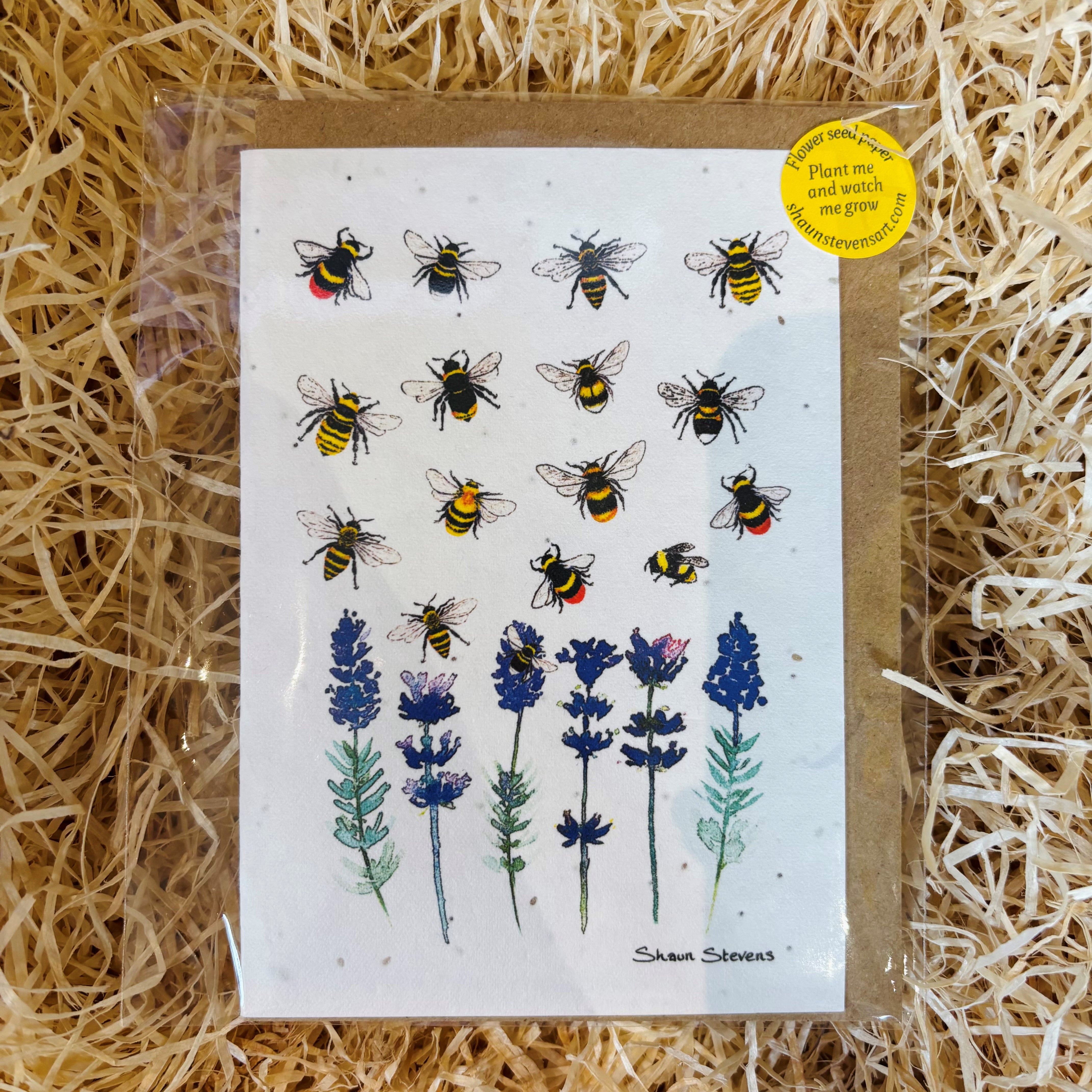 Card made with flower seed paper