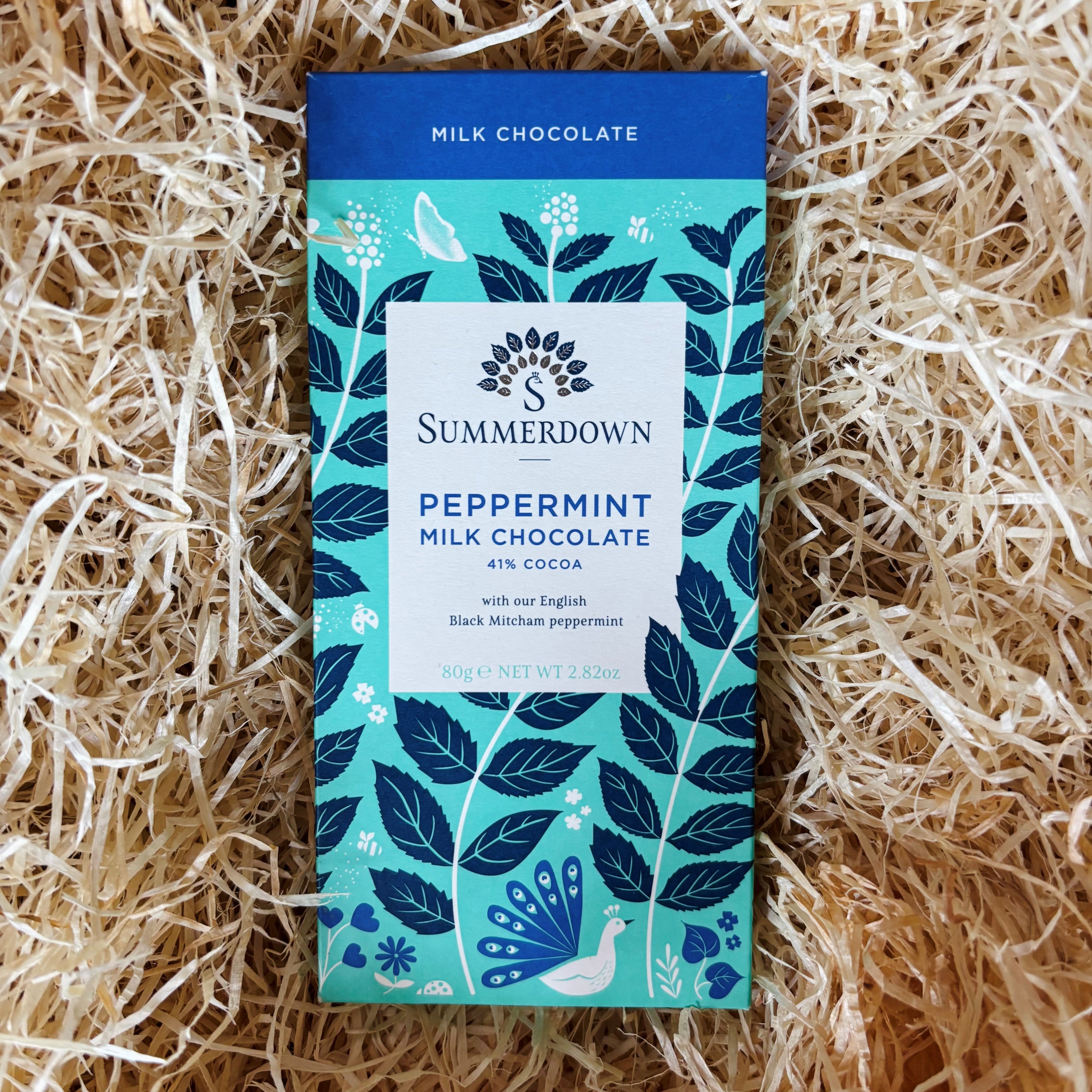 Peppermint Milk Chocolate bar made in Hampshire