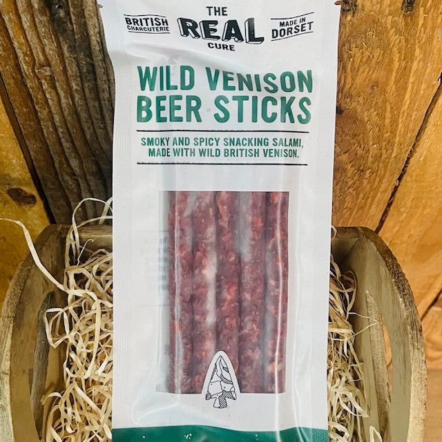 The Real Cure Wild Venison Beer Snacking Salami Sticks 70g