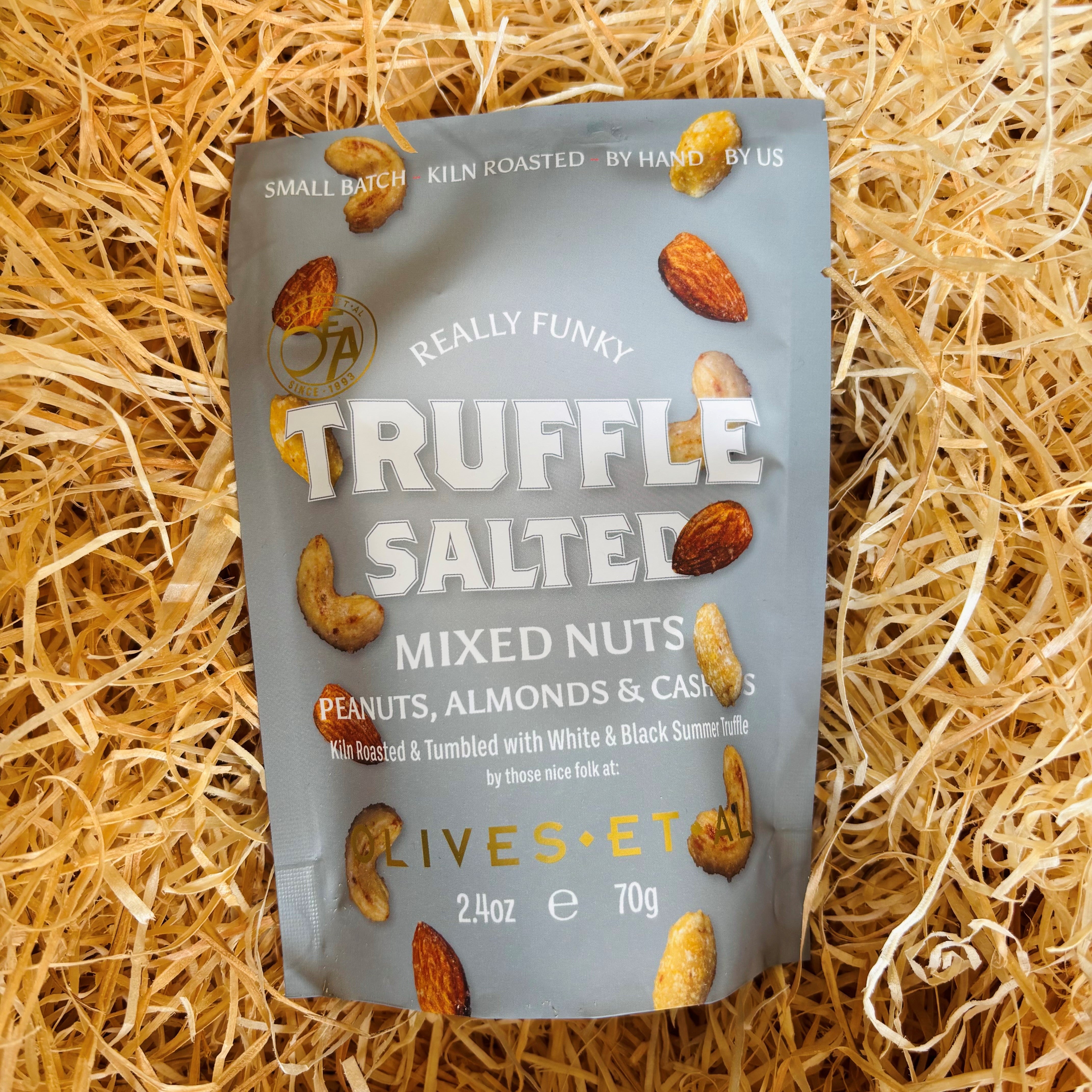 Olives Et Al Truffle Salted Roasted Nuts 70g — truffle-salted roasted nuts from Dorset
