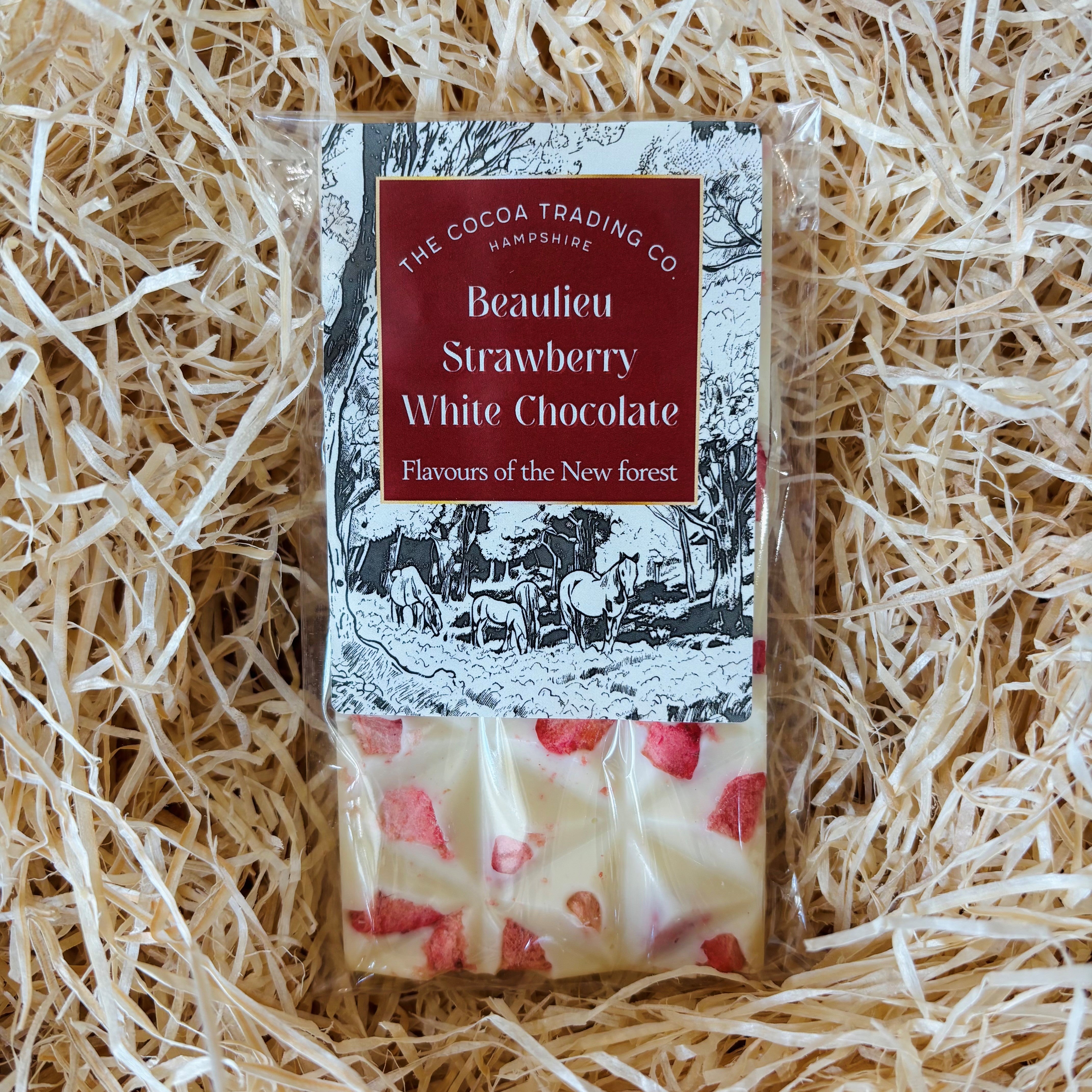 White Chocolate Strawberry Bar made in Hampshire
